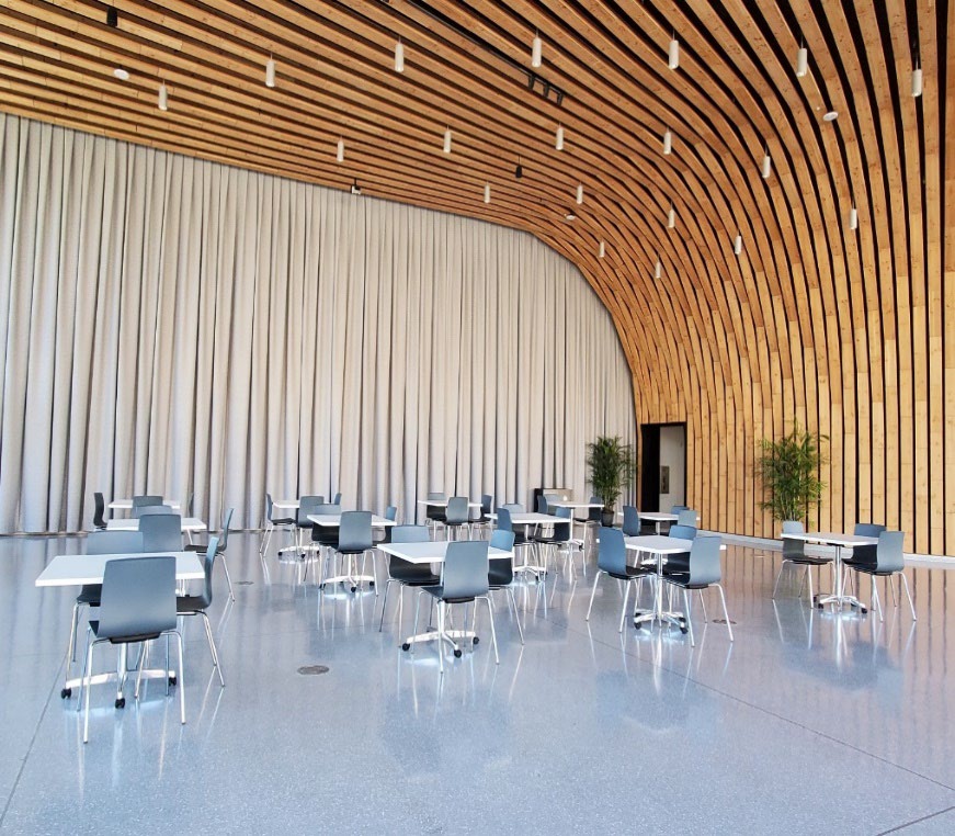 Bisignano Grand Hall with tables and chairs