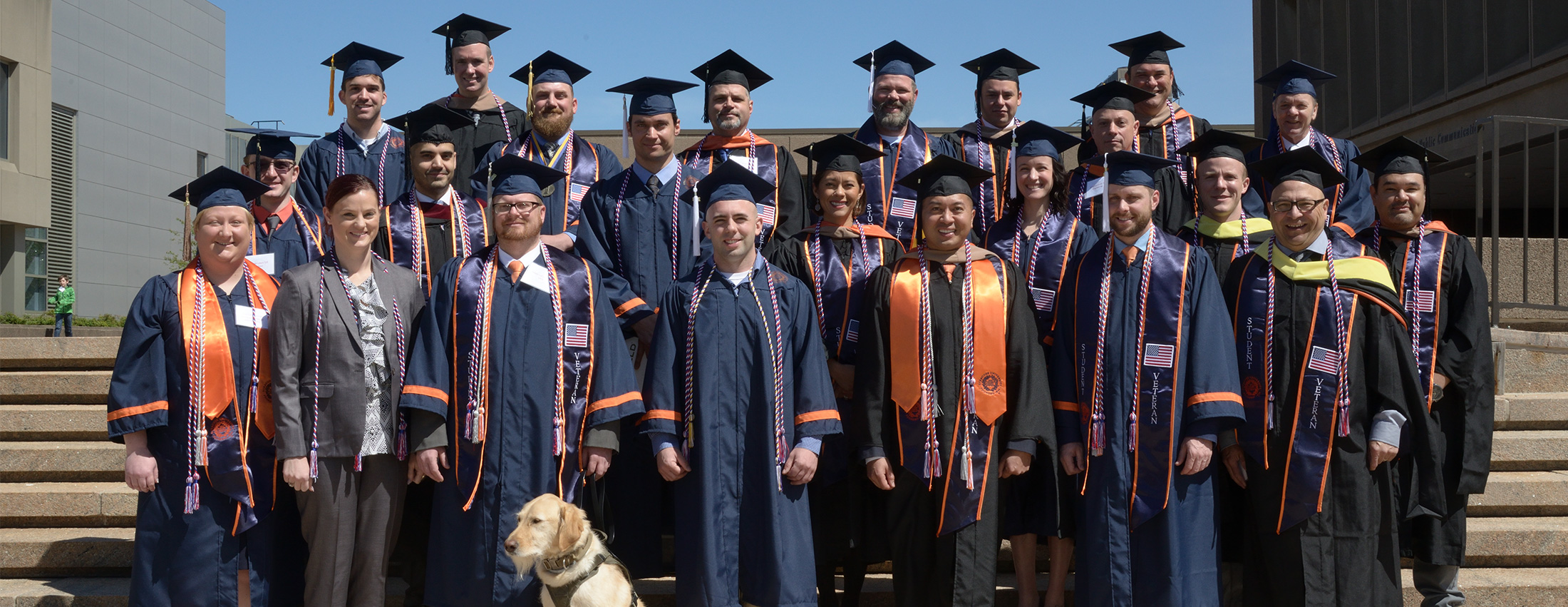 Student veterans organization (SVO) at the 2018 Commencement