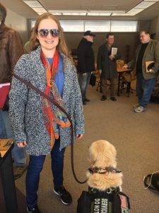 Ginger Peterman and her service dog Puma