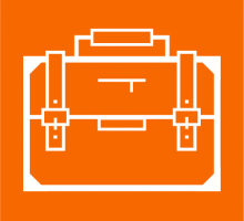 orange icon briefcase