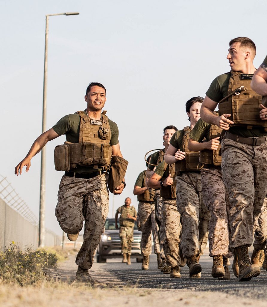 Samuel Ruiz running with squad.