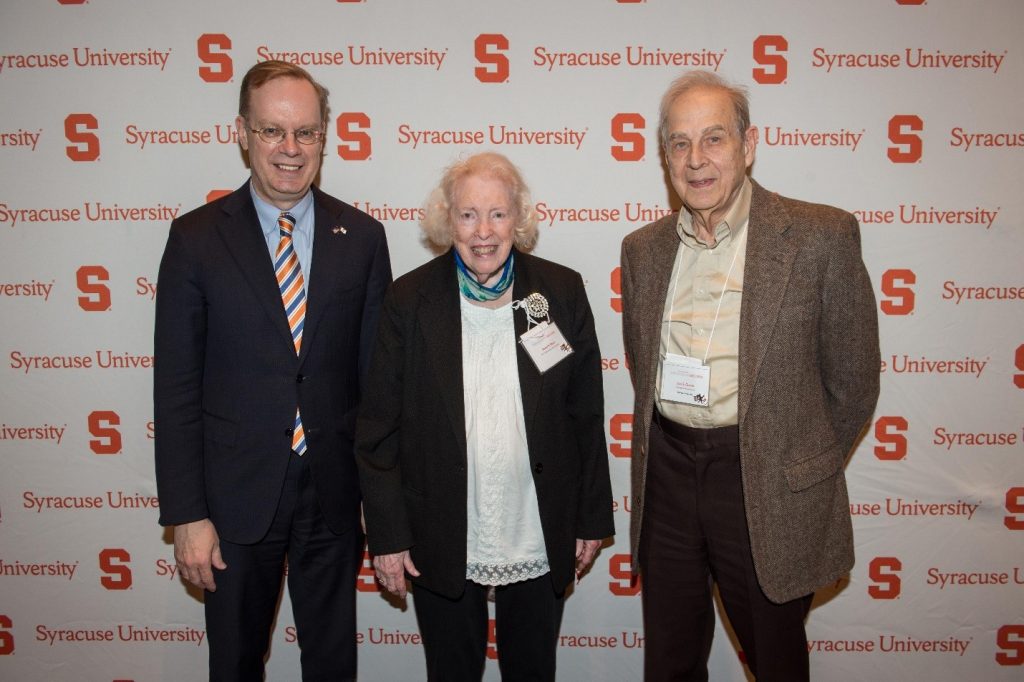 Jack Graver with his wife and Chancellor