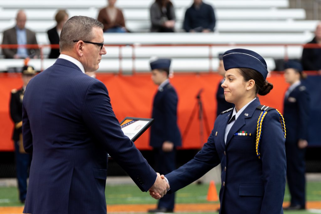 cadets at 2023 chancellor’s review