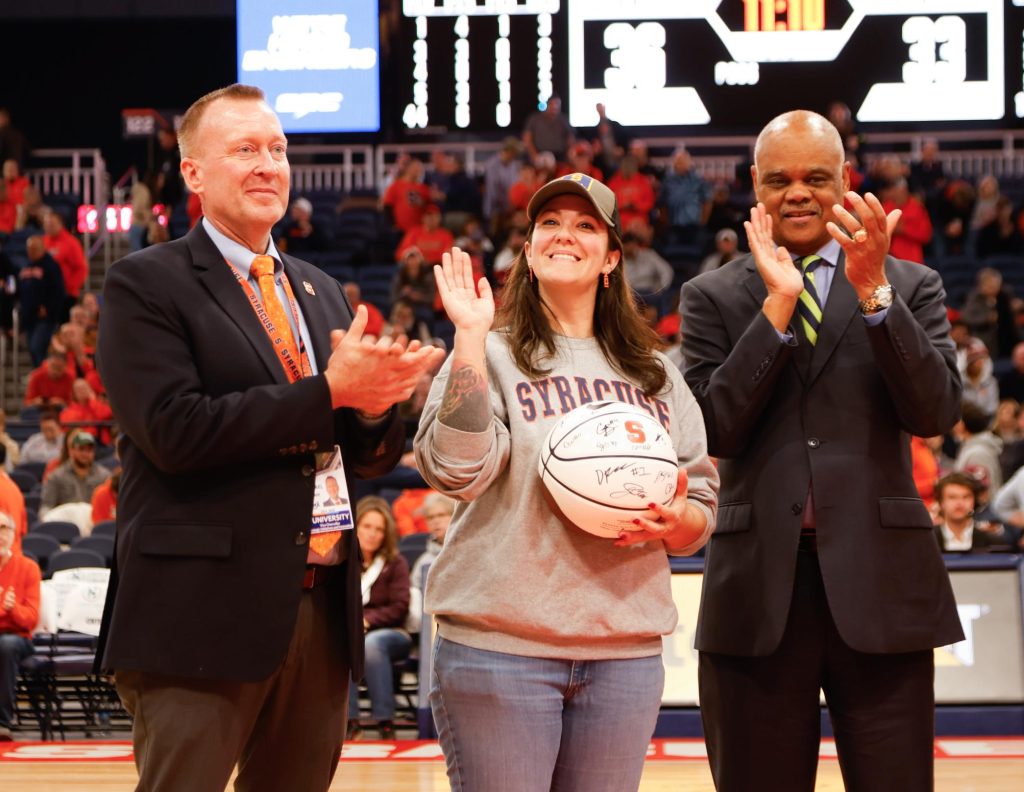 Kari Mickinkle as hometown hero in the dome.