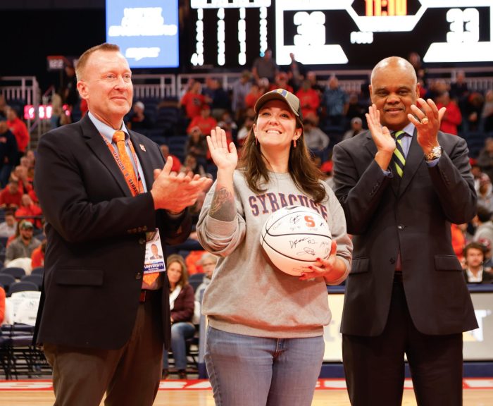 Kari Mickinkle as hometown hero in the dome.