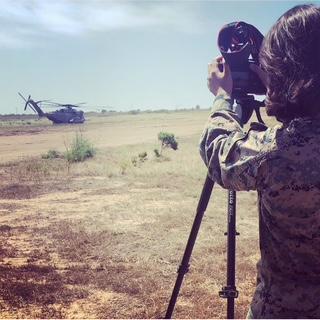 Alexa Hernandez behind camera.