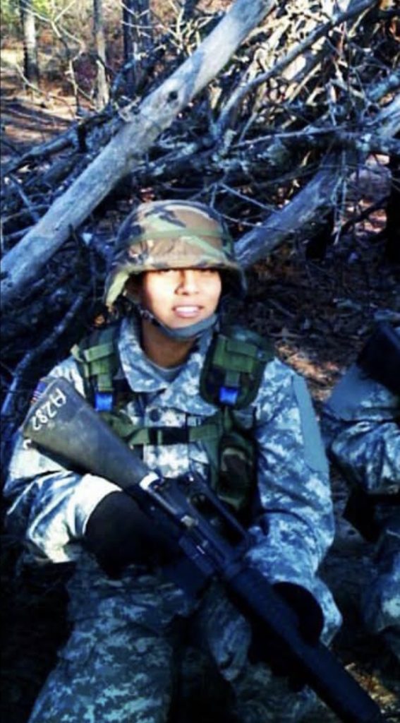 Tania Gonzalez in basic training.
