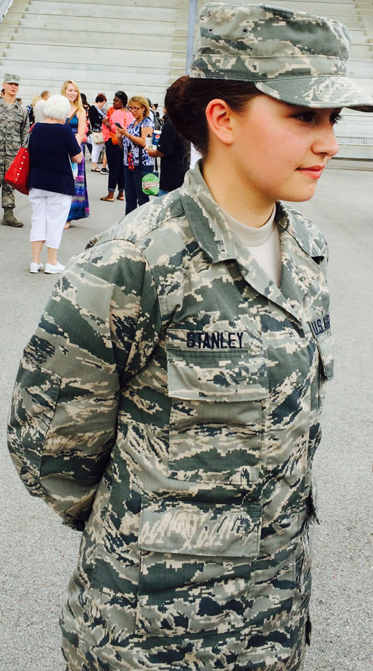 Alexis Stanely in uniform