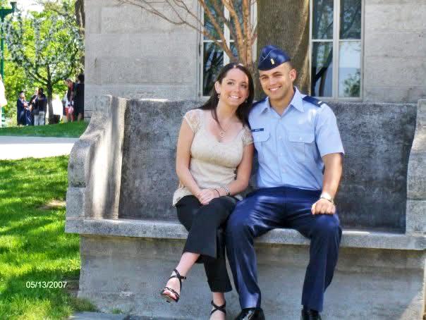 Joseph Raffa with his wife at syracuse university.