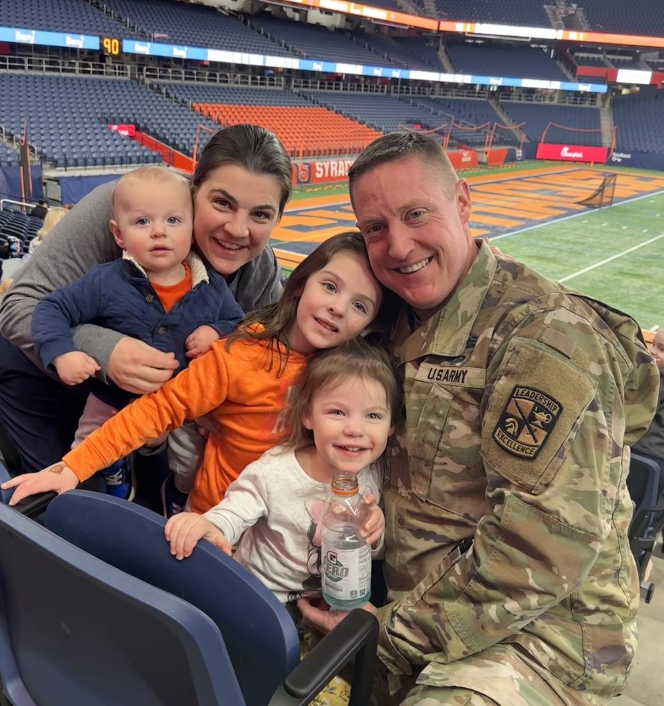 Matthew Coyne with his family.